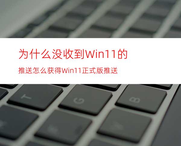 为什么没收到Win11的推送怎么获得Win11正式版推送