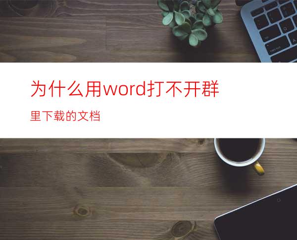 为什么用word打不开群里下载的文档