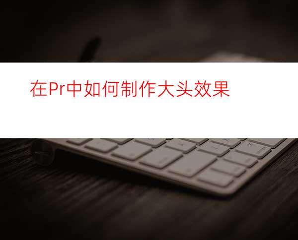 在Pr中如何制作大头效果