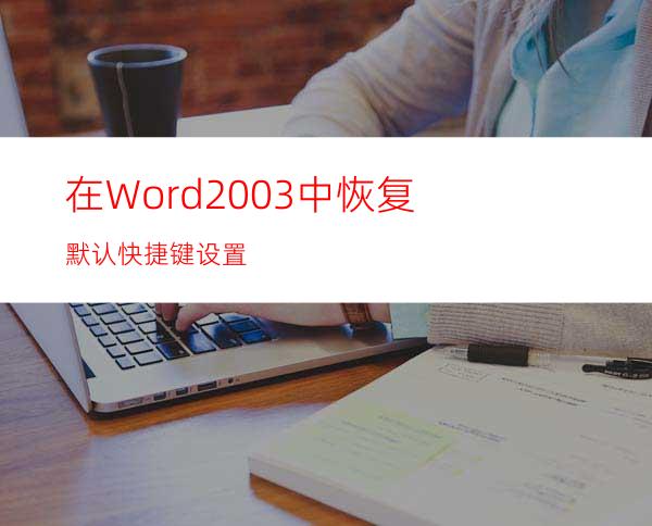 在Word2003中恢复默认快捷键设置