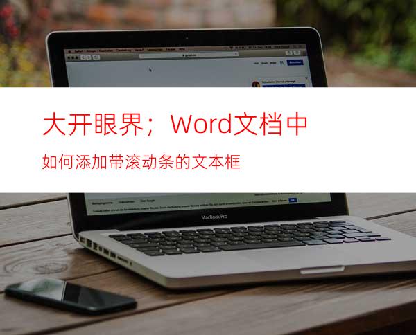 大开眼界；Word文档中如何添加带滚动条的文本框