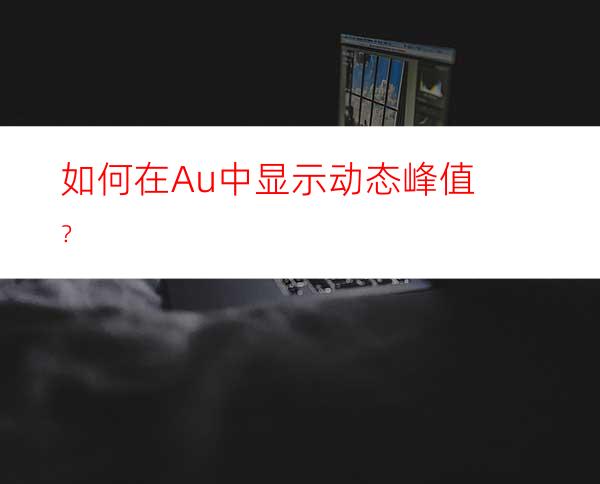 如何在Au中显示动态峰值？