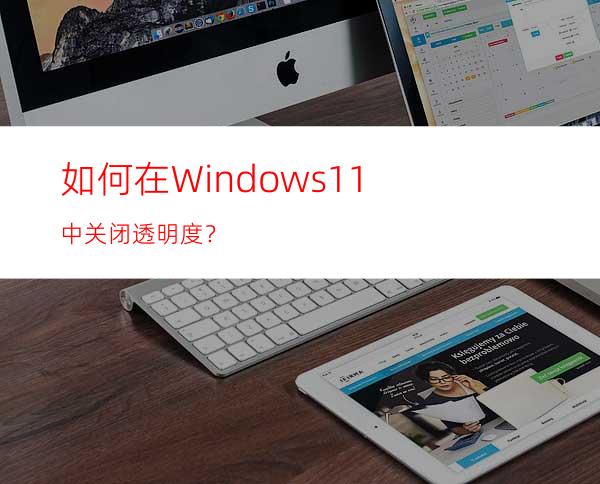 如何在Windows11中关闭透明度？