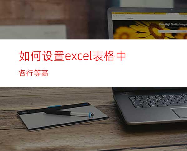 如何设置excel表格中各行等高?
