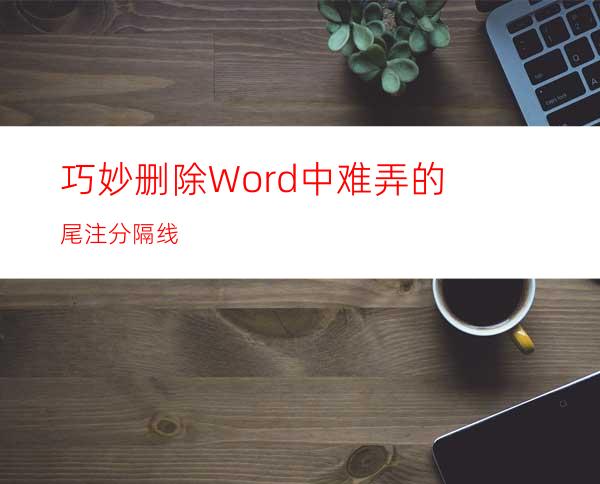 巧妙删除Word中难弄的尾注分隔线