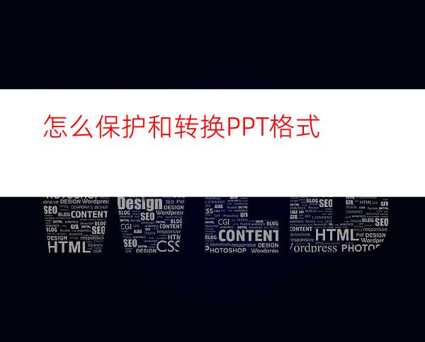 怎么保护和转换PPT格式