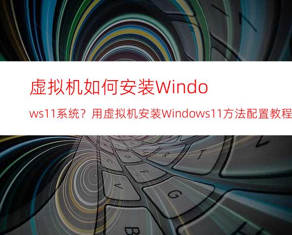 虚拟机如何安装Windows11系统？用虚拟机安装Windows11方法配置教程