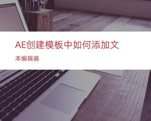 AE创建模板中如何添加文本编辑器