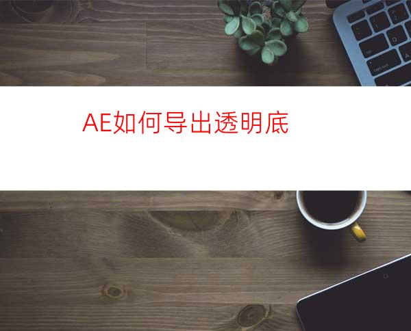 AE如何导出透明底
