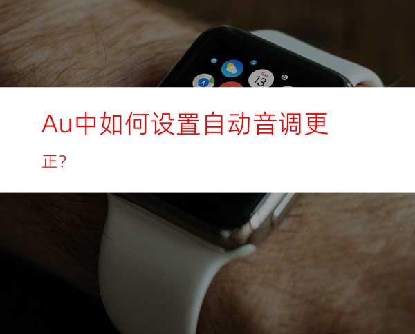 Au中如何设置自动音调更正？