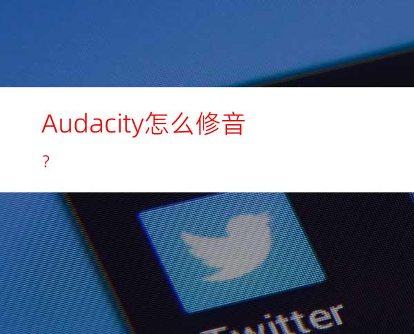 Audacity怎么修音？