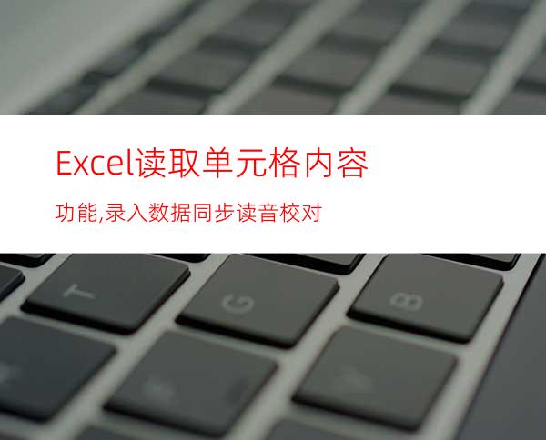 Excel读取单元格内容功能,录入数据同步读音校对