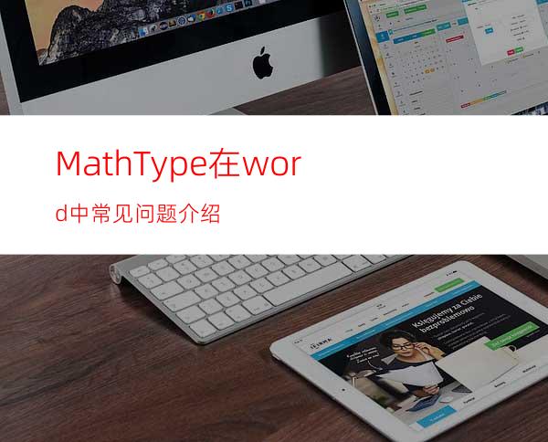 MathType在word中常见问题介绍