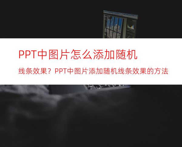 PPT中图片怎么添加随机线条效果？PPT中图片添加随机线条效果的方法