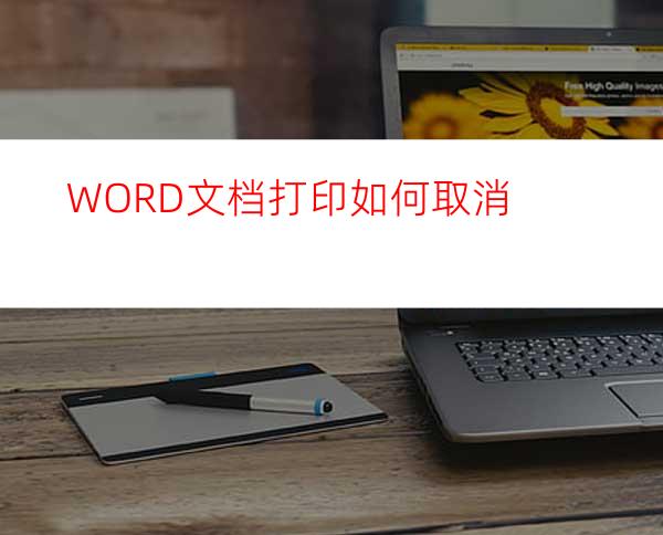 WORD文档打印如何取消