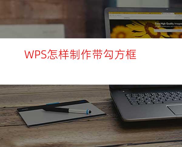 WPS怎样制作带勾方框