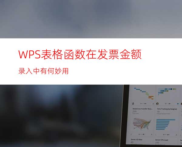 WPS表格函数在发票金额录入中有何妙用