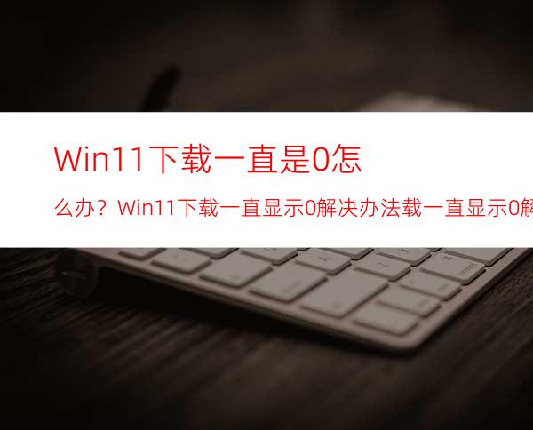 Win11下载一直是0%怎么办？Win11下载一直显示0%解决办法载一直显示0%解决办法