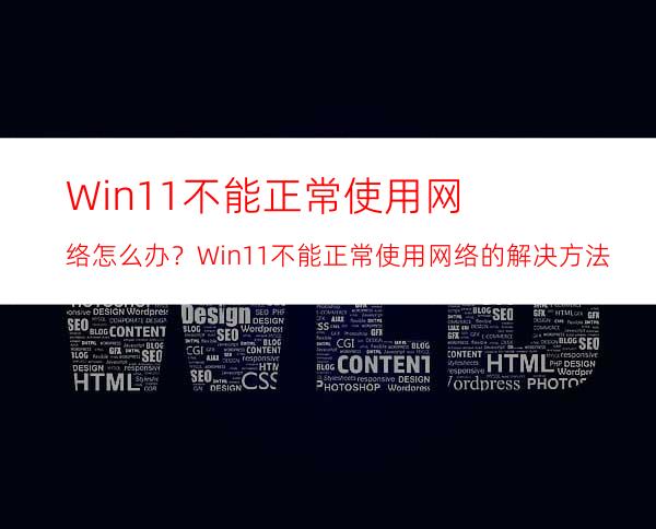 Win11不能正常使用网络怎么办？Win11不能正常使用网络的解决方法