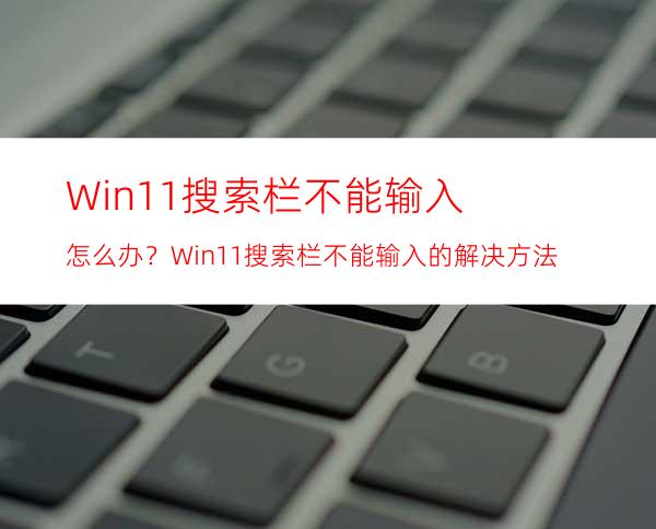 Win11搜索栏不能输入怎么办？Win11搜索栏不能输入的解决方法