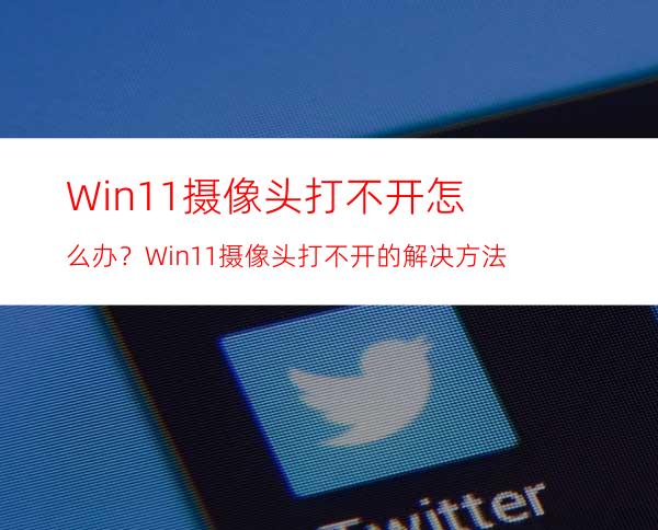Win11摄像头打不开怎么办？Win11摄像头打不开的解决方法