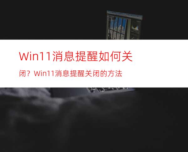 Win11消息提醒如何关闭？Win11消息提醒关闭的方法
