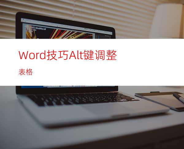 Word技巧Alt键调整表格