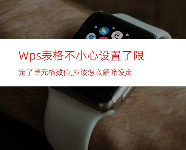 Wps表格不小心设置了限定了单元格数值,应该怎么解除设定