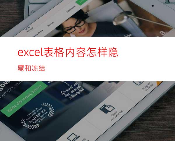 excel表格内容怎样隐藏和冻结