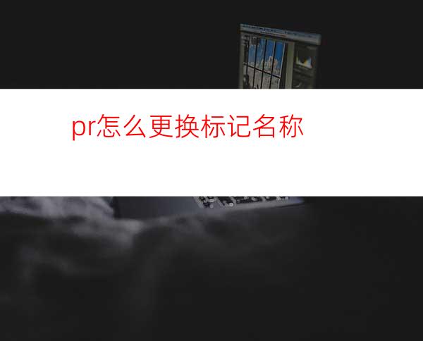 pr怎么更换标记名称