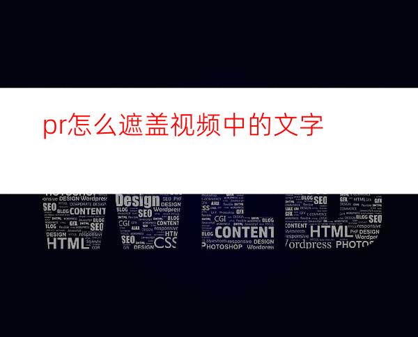 pr怎么遮盖视频中的文字