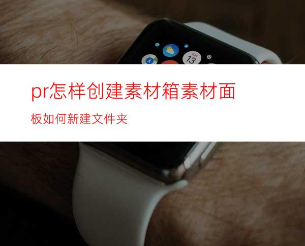 pr怎样创建素材箱素材面板如何新建文件夹