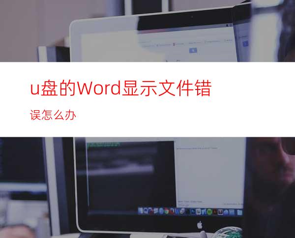 u盘的Word显示文件错误怎么办