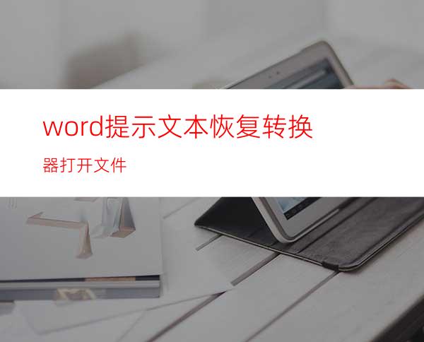 word提示文本恢复转换器打开文件