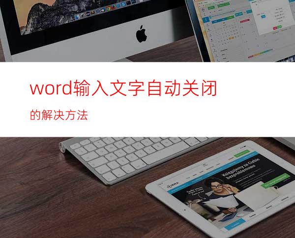 word输入文字自动关闭的解决方法
