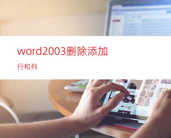 word2003删除.添加行和列