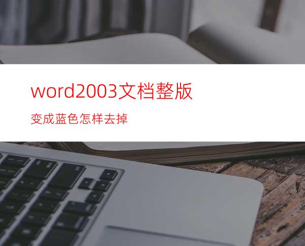 word2003文档整版变成蓝色怎样去掉