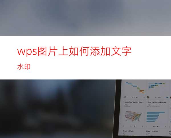 wps图片上如何添加文字水印