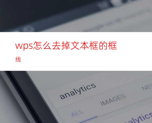 wps怎么去掉文本框的框线?