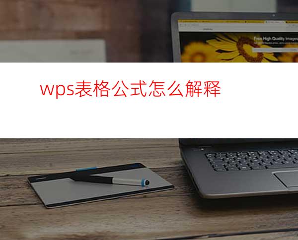 wps表格公式怎么解释