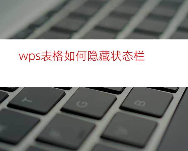wps表格如何隐藏状态栏?